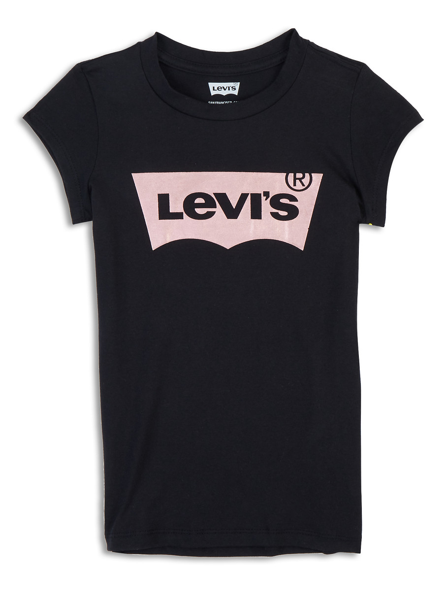 Girls Levis Logo Black T Shirt