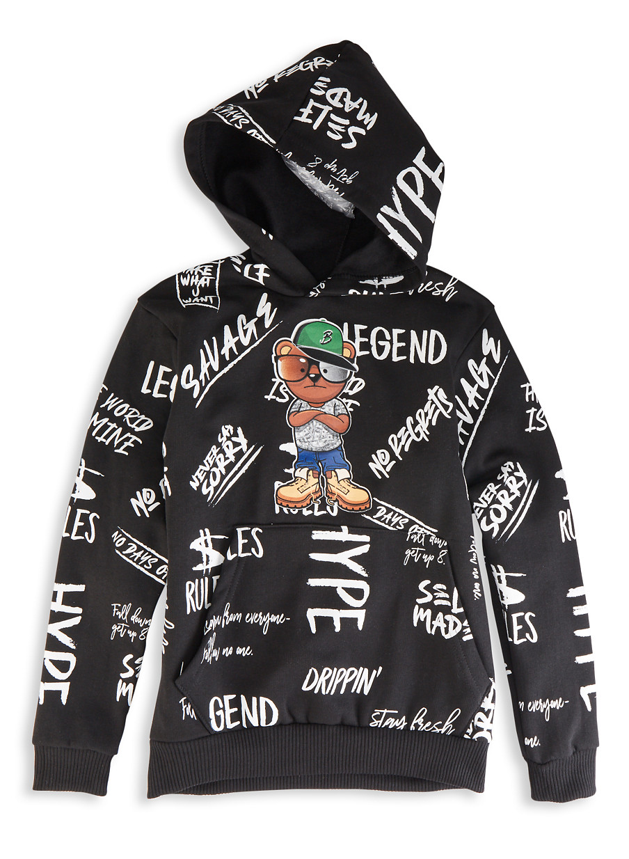 printed hooded sweatshirt