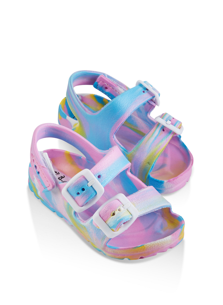 girls tie dye sandals