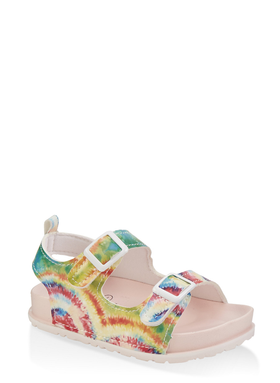 girls tie dye sandals