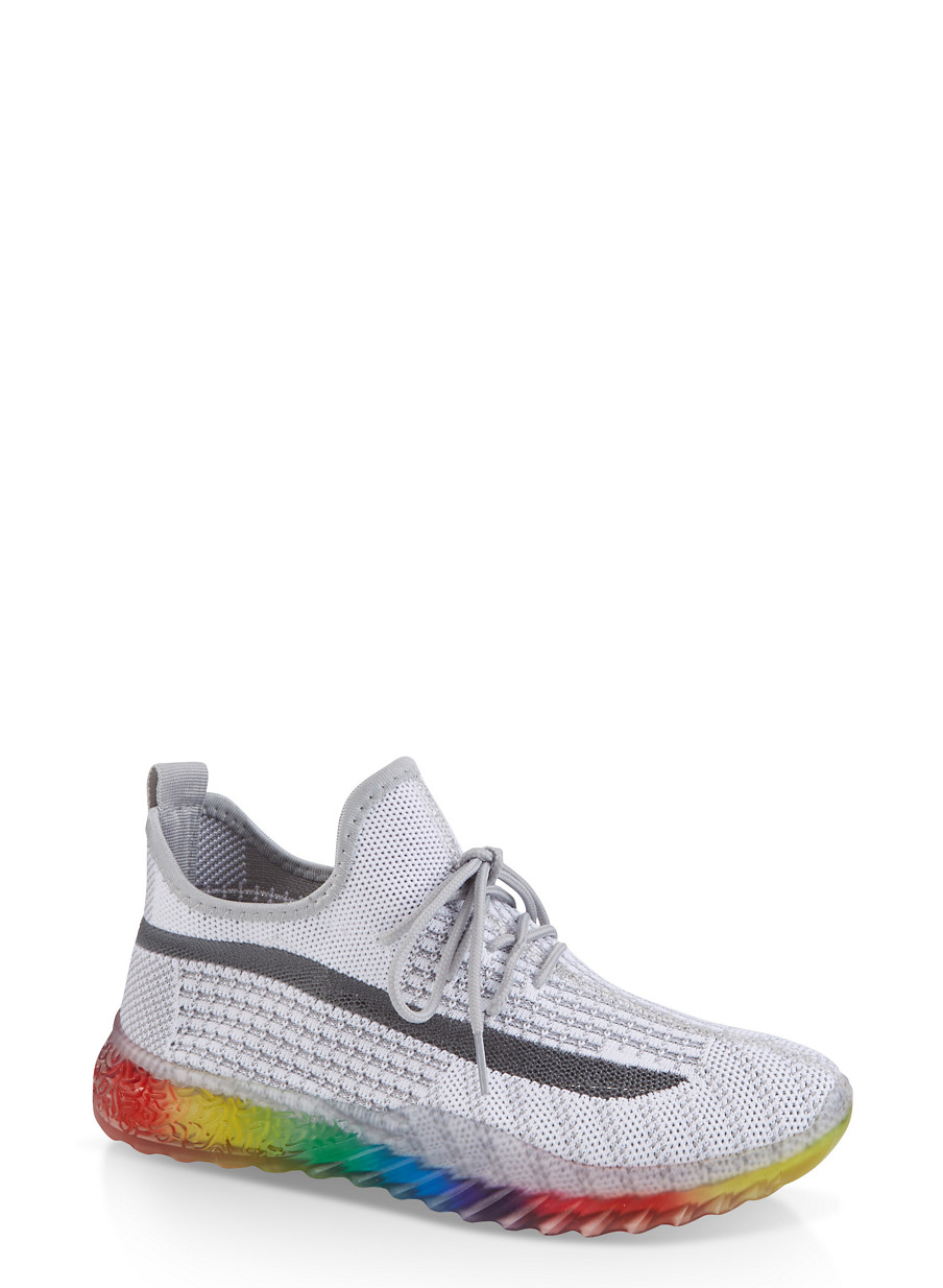girls rainbow sneakers