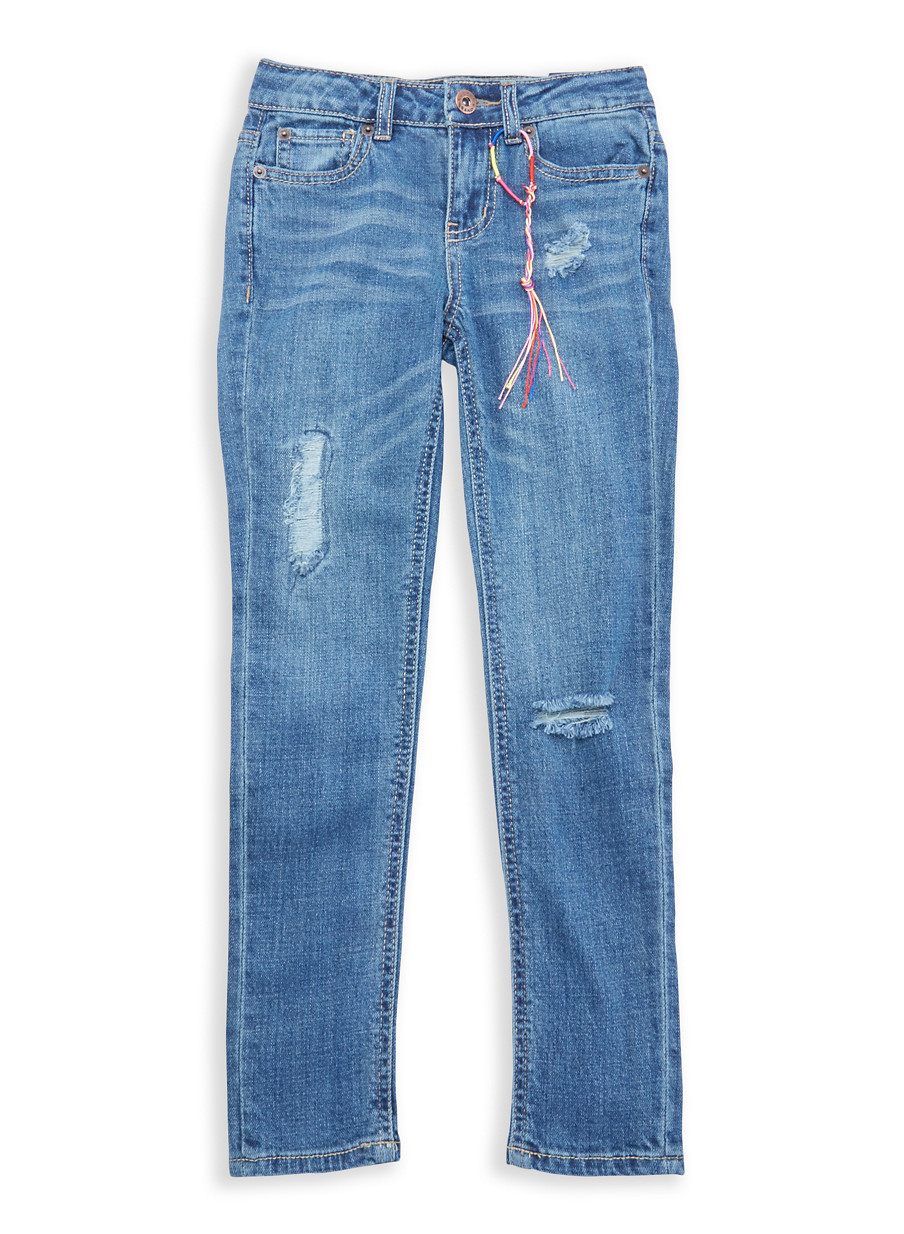 Girls 7-16 Lucky Brand Distressed Jeans - Blue - Size 14 Girls 7-16 Lucky Brand Distressed Jeans - Blue - Size 14
