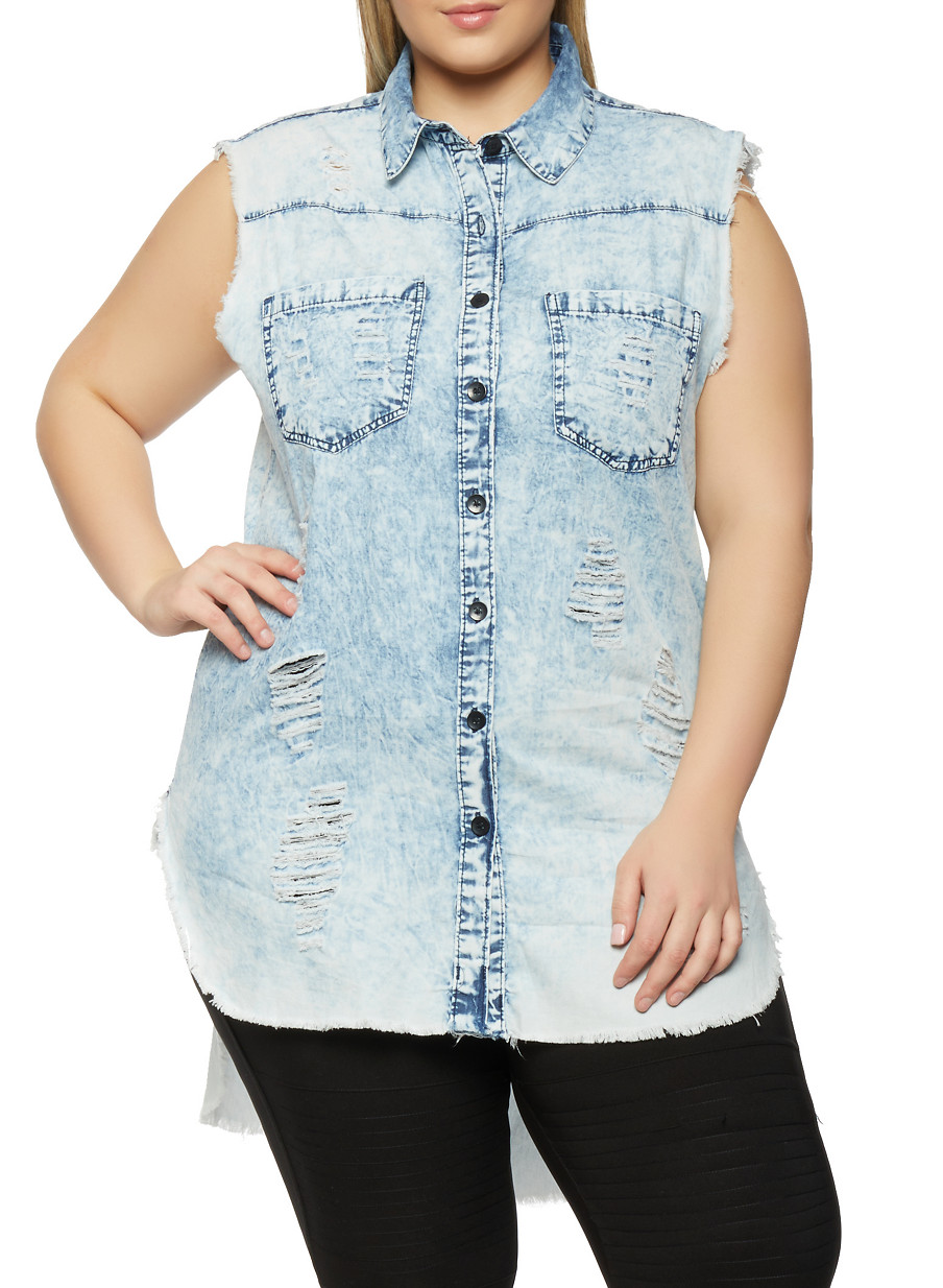 high low sleeveless top