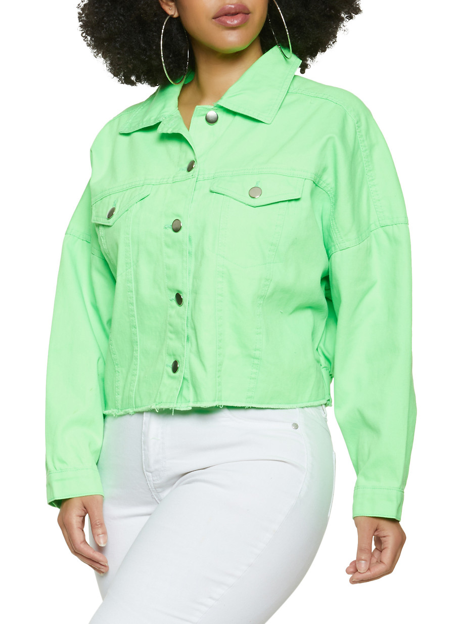 green jean jacket