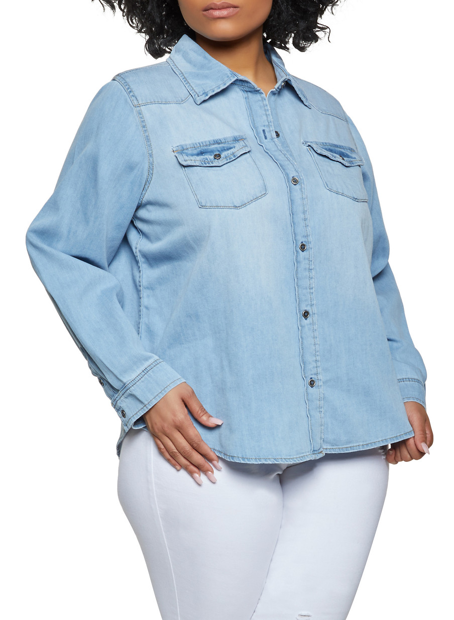 plus size jean jacket