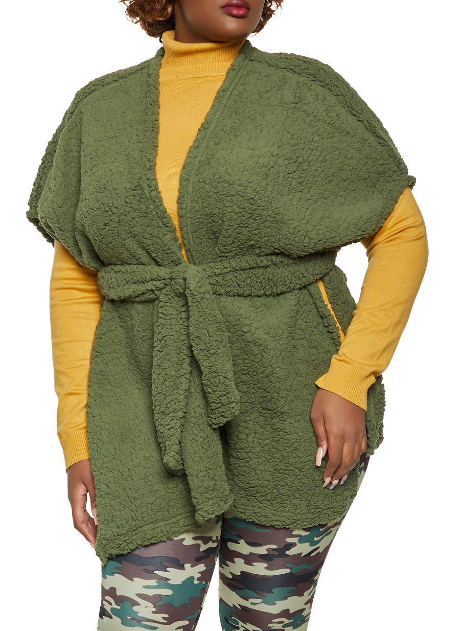 plus size wrap coat