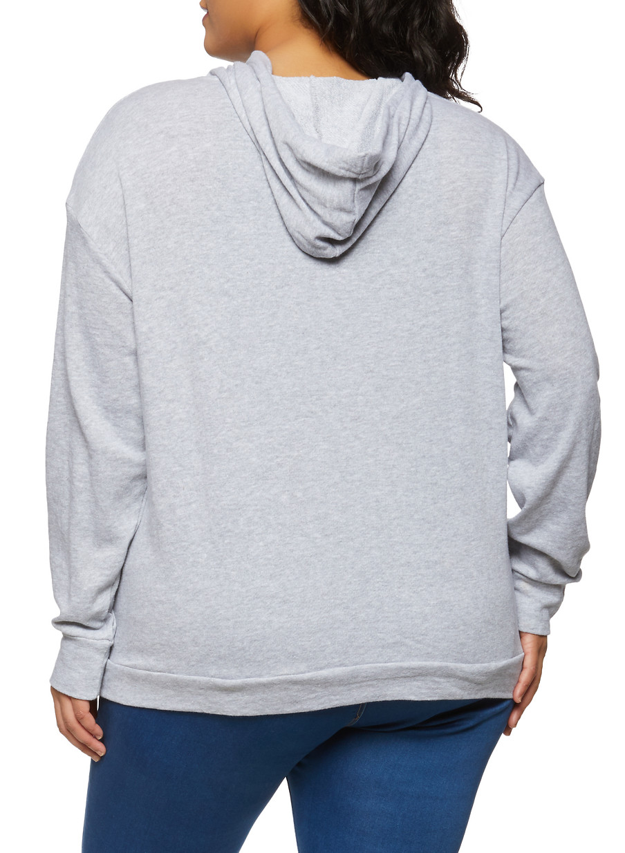 plus size distressed sweatshirt