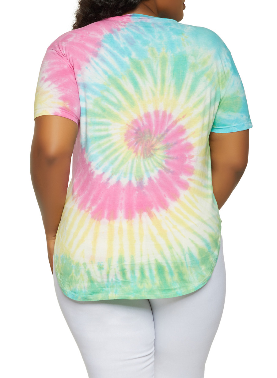 plus size tie dye tee