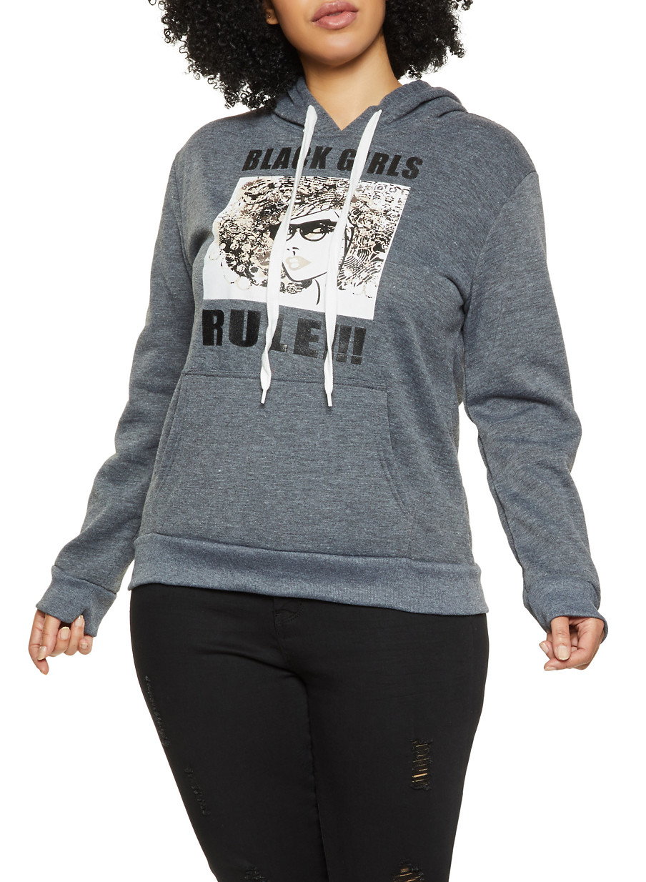 plus size black sweatshirt