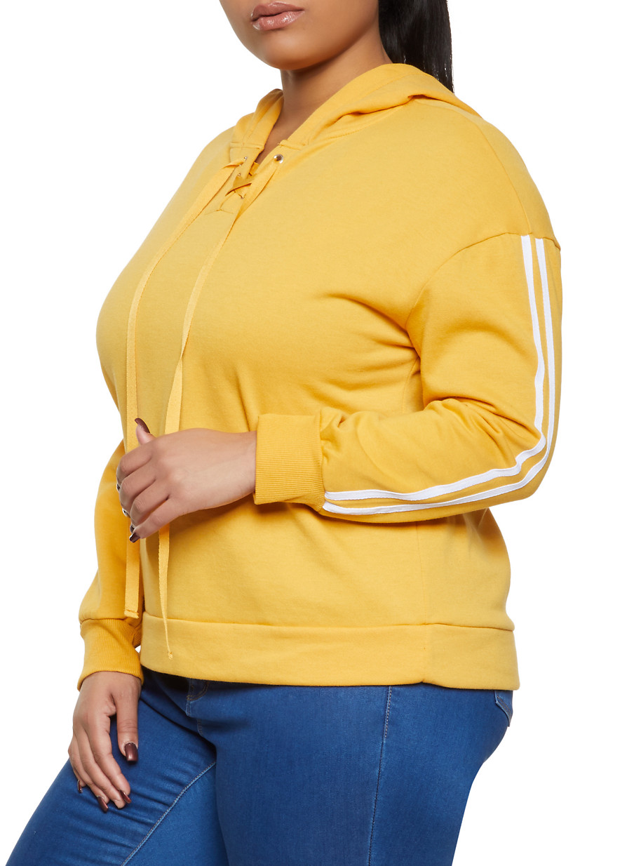 plus size yellow sweatshirt
