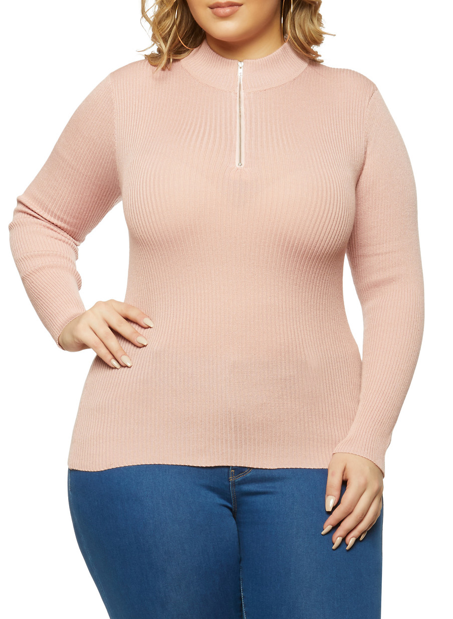 plus size ribbed sweater