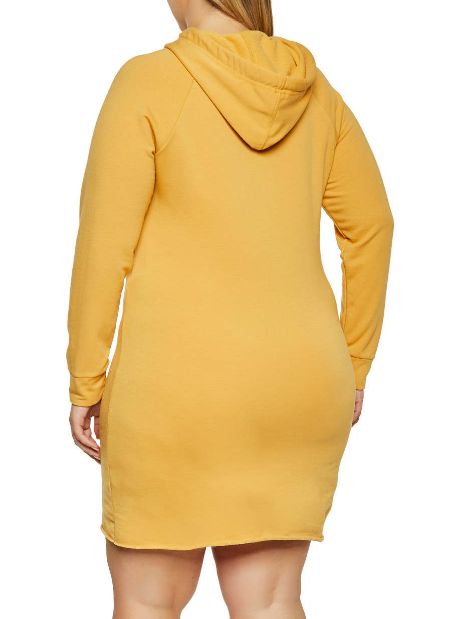 fleece hooded dress