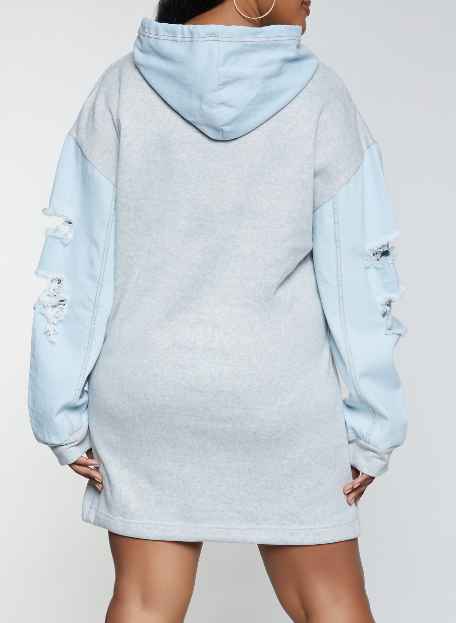 plus size distressed sweatshirt