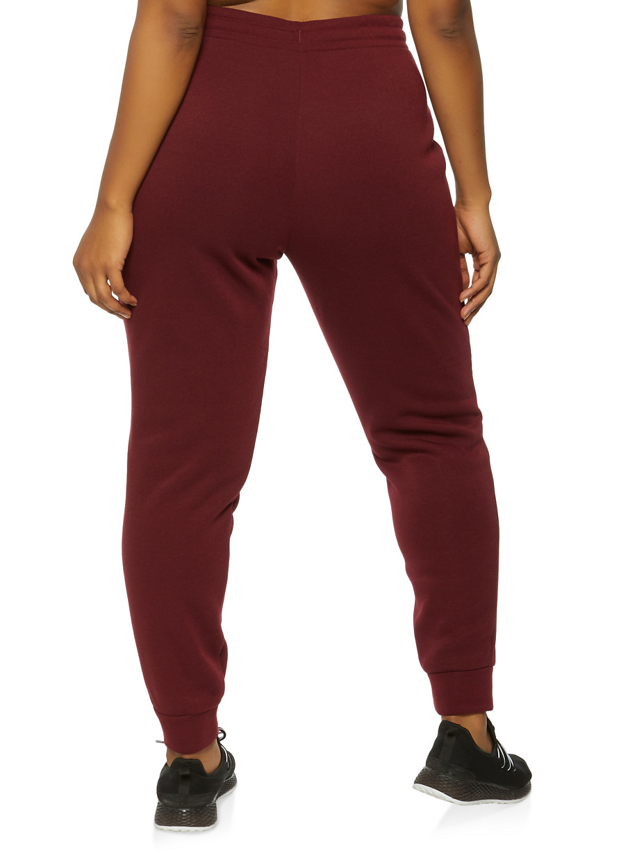 fleece drawstring joggers