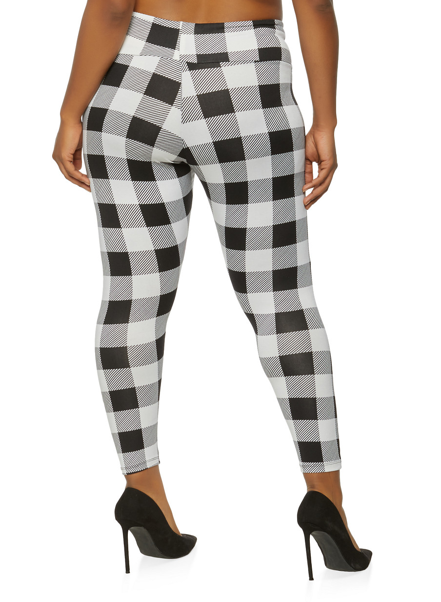 buffalo plaid leggings