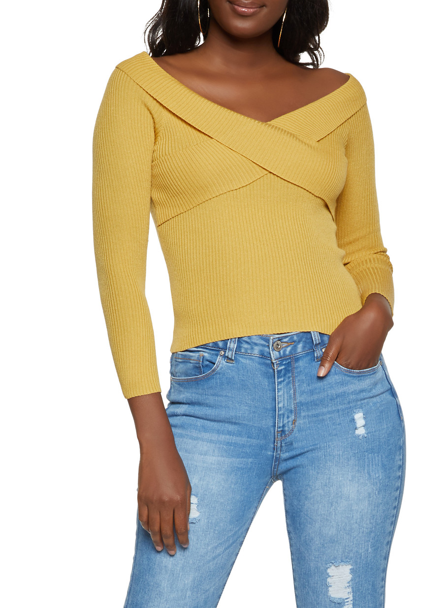 cross front sweater