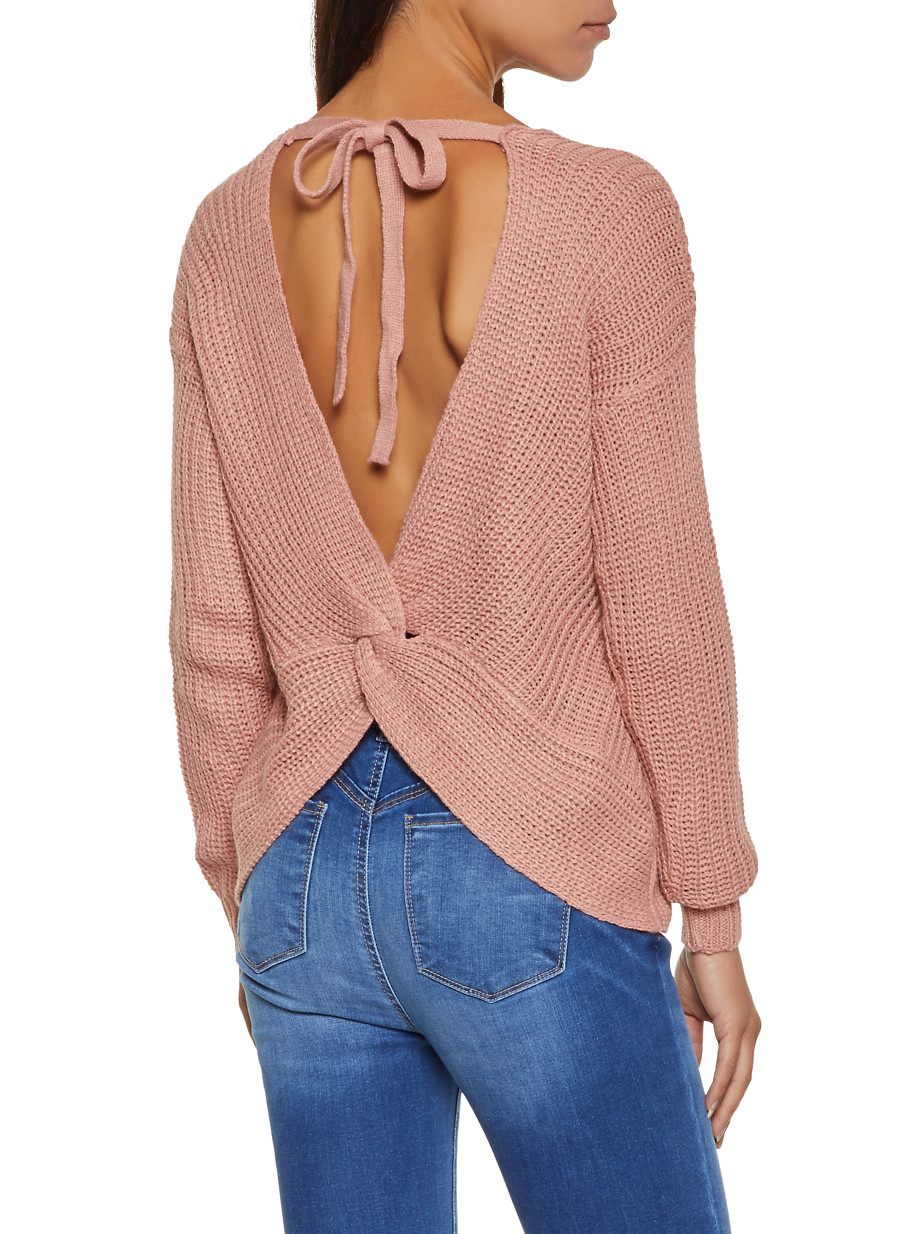 tie back sweater