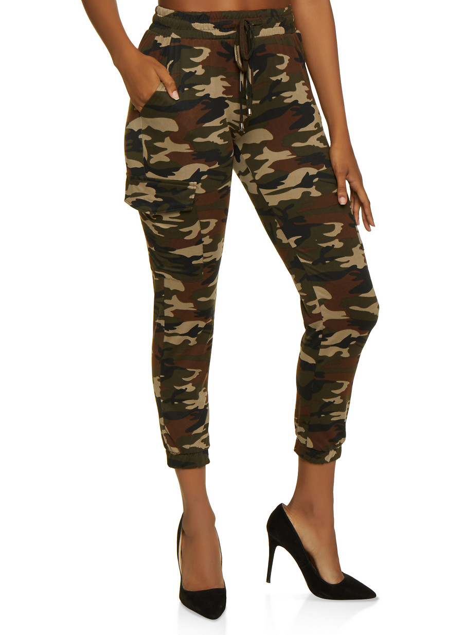 Camo Soft Knit Cargo Joggers