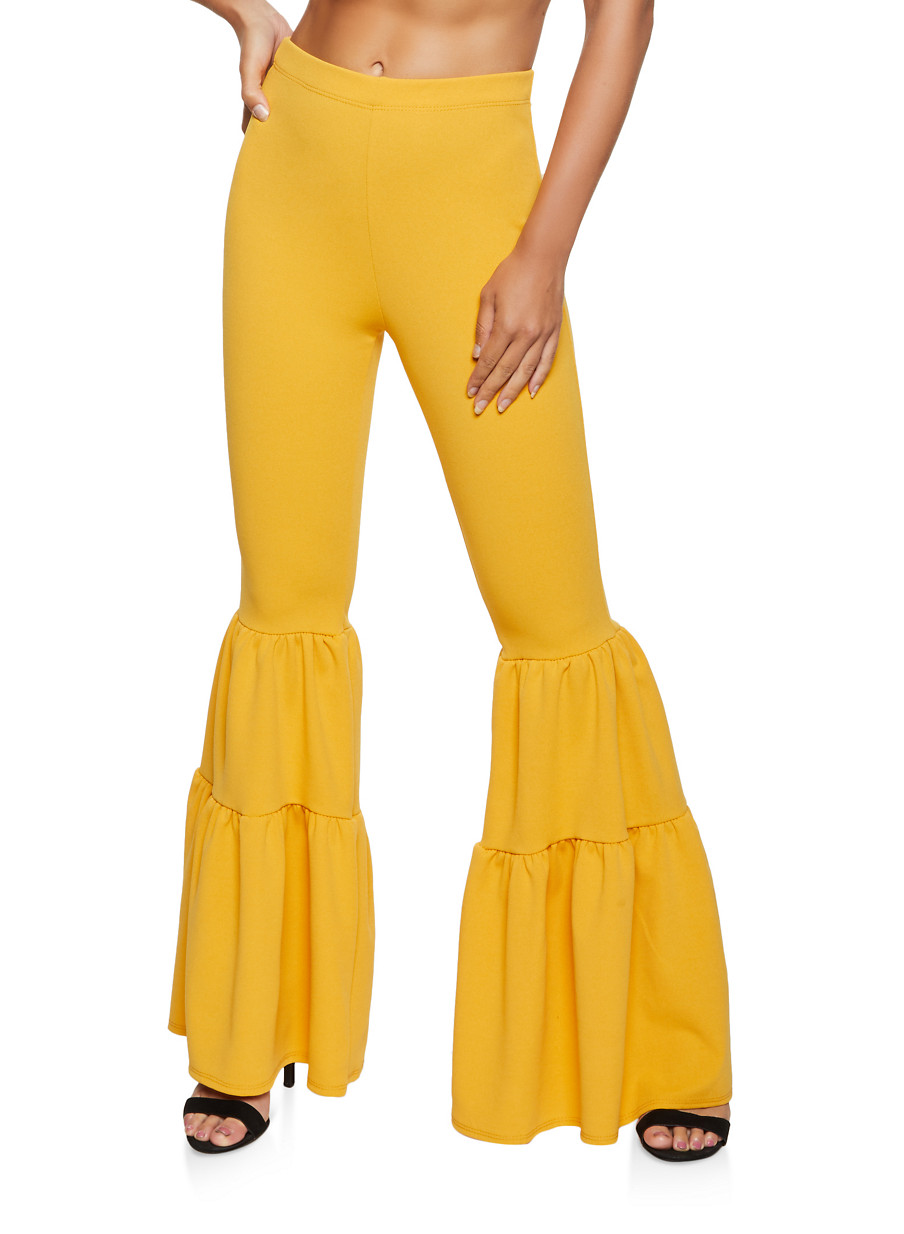 tiered flare pants