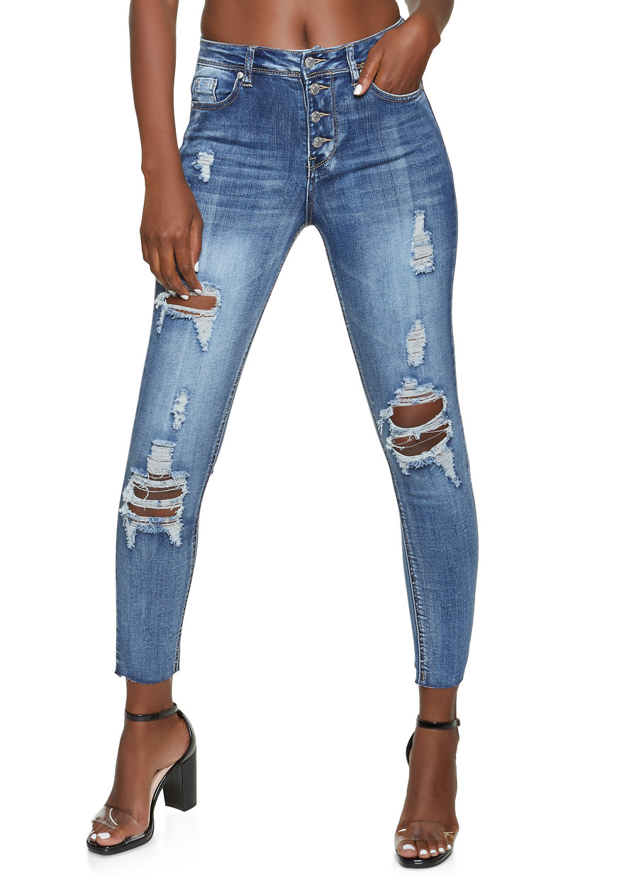 four button jeans