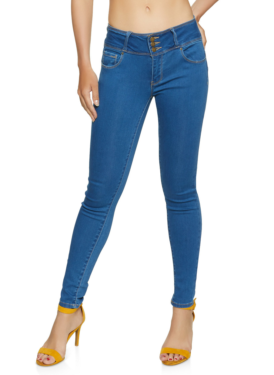 wax push up skinny jeans