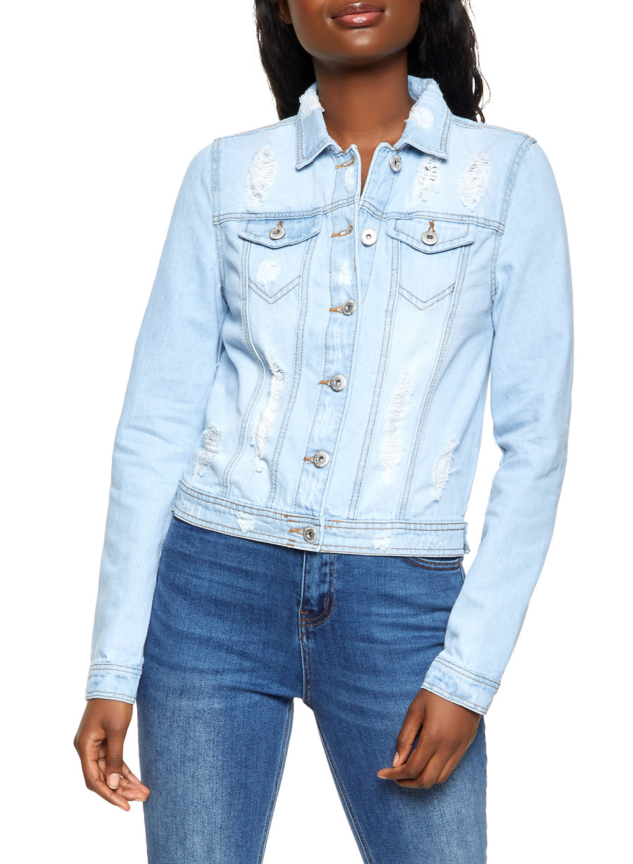 highway jeans distressed denim jacket