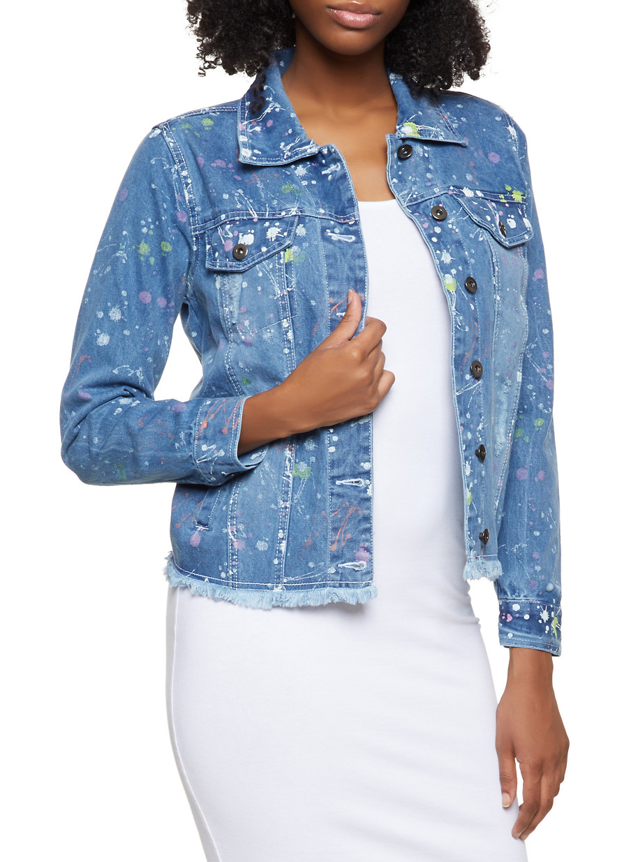 Featured image of post Denim Jacket With Paint Splatter : Paint splat denim western jacket.