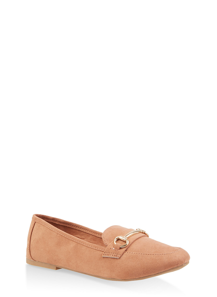 Metallic Detail Loafers