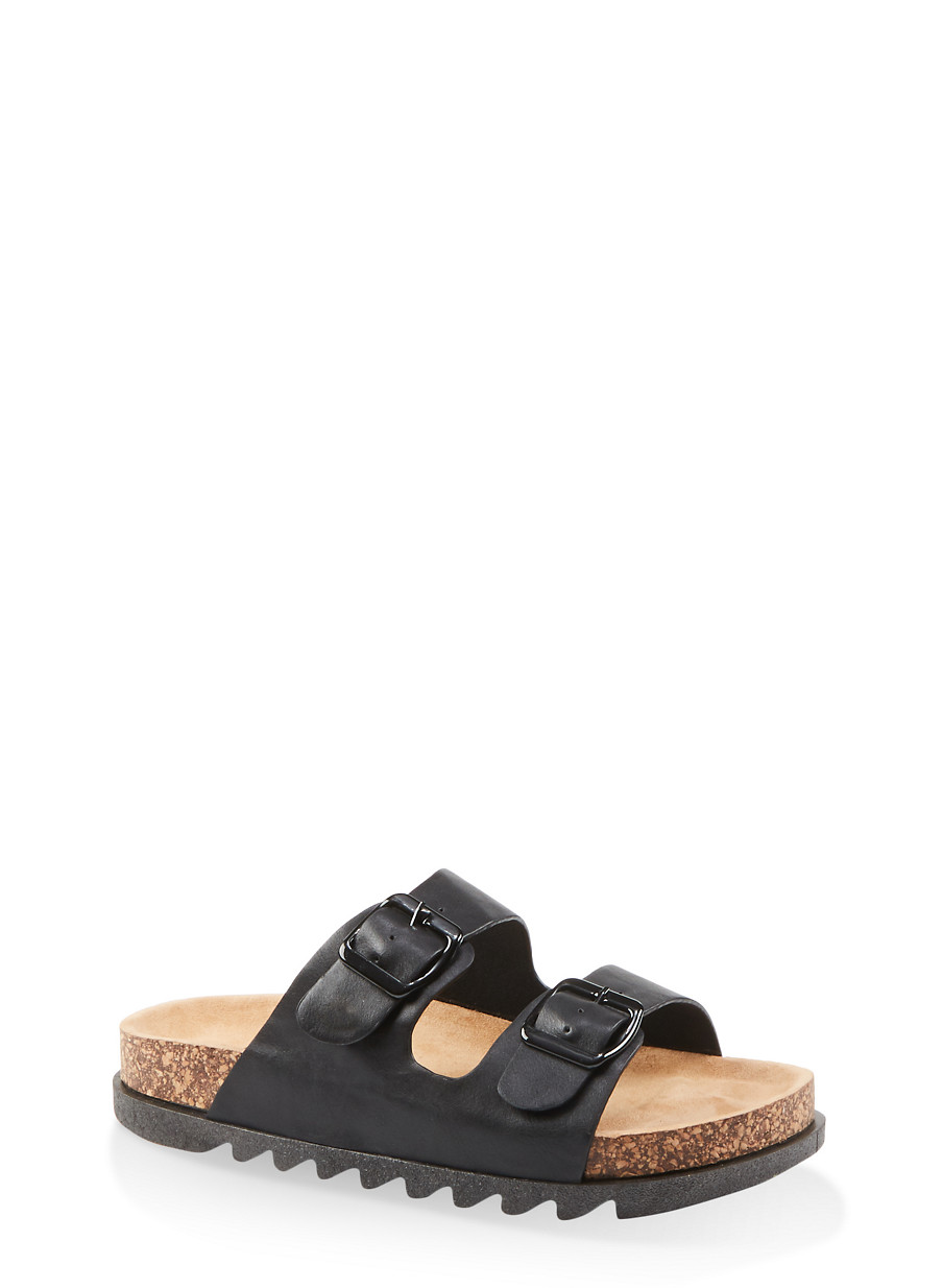 2 strap footbed sandals
