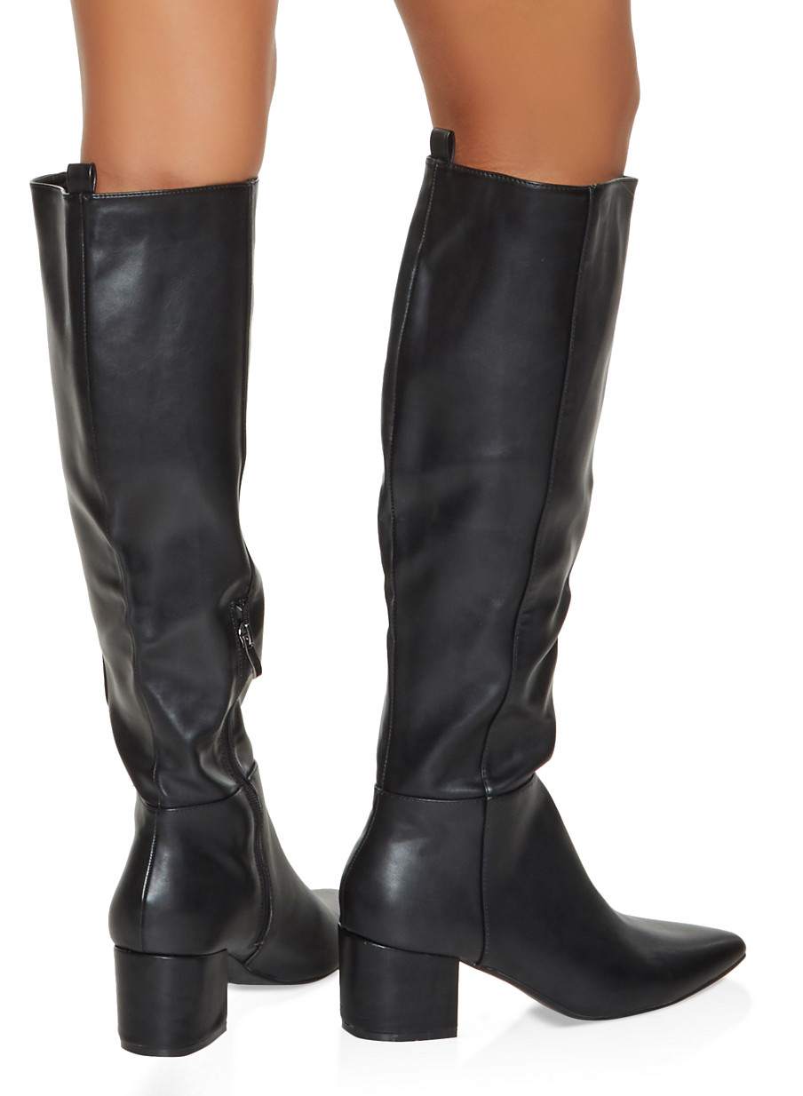 pointed toe tall boots