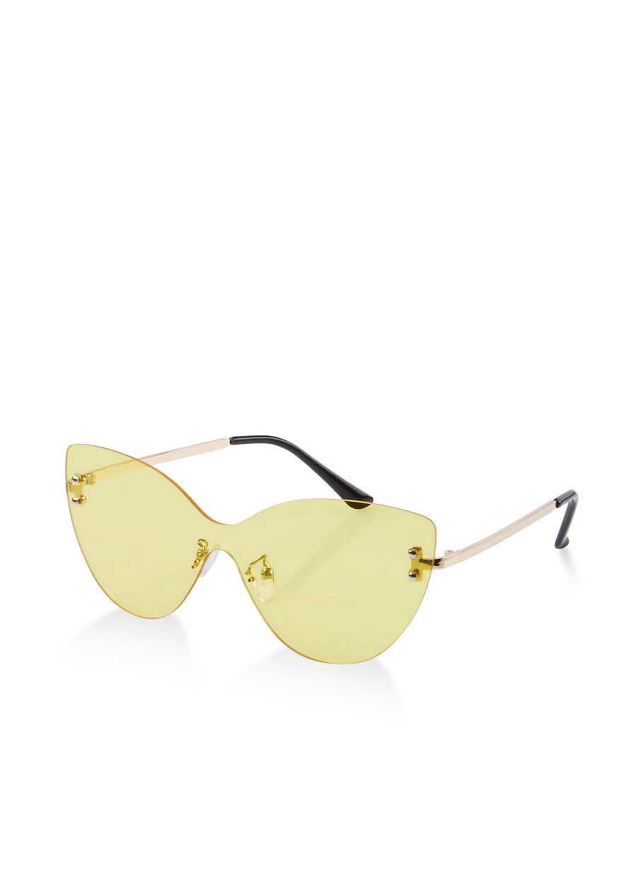 rimless cat eye sunglasses