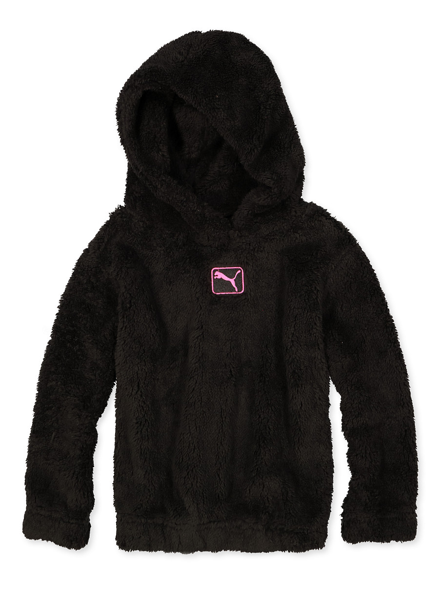 puma check sherpa hoodie