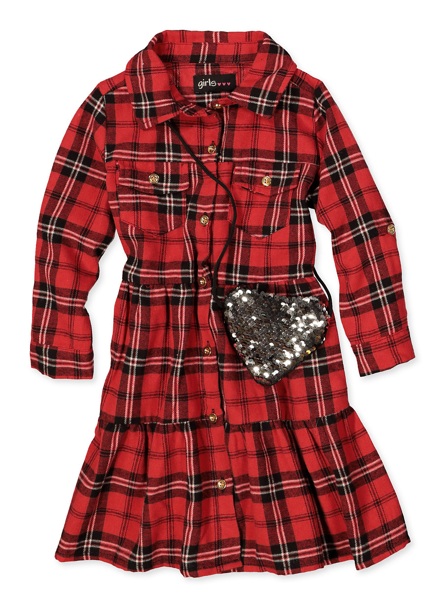 little girls tartan dress