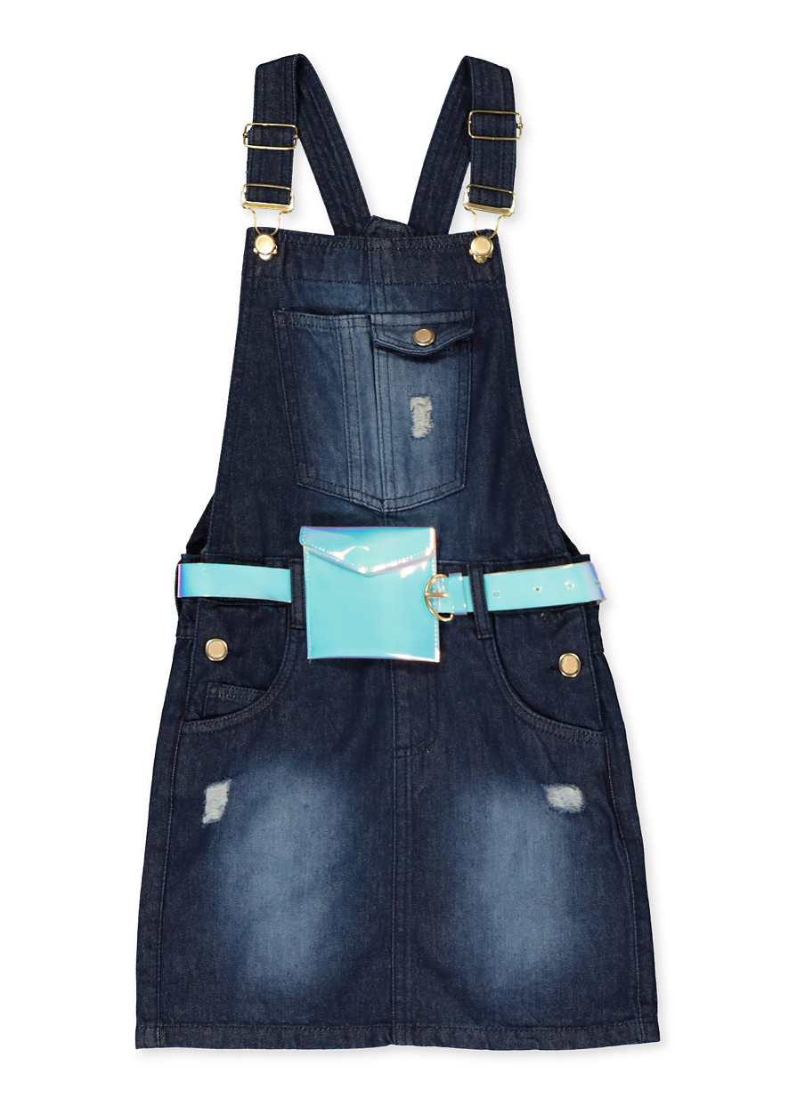 girls jean overall dress