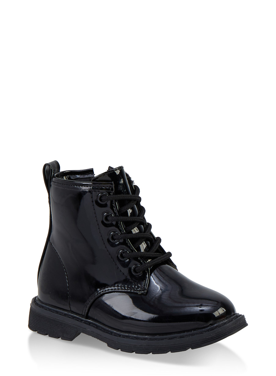 patent leather boots for girls