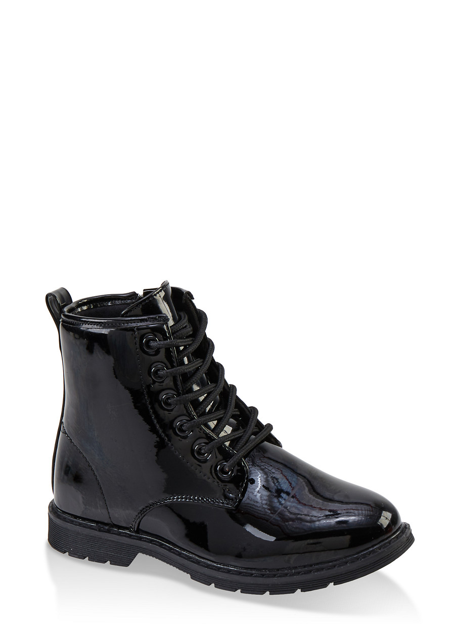 patent leather boots for girls