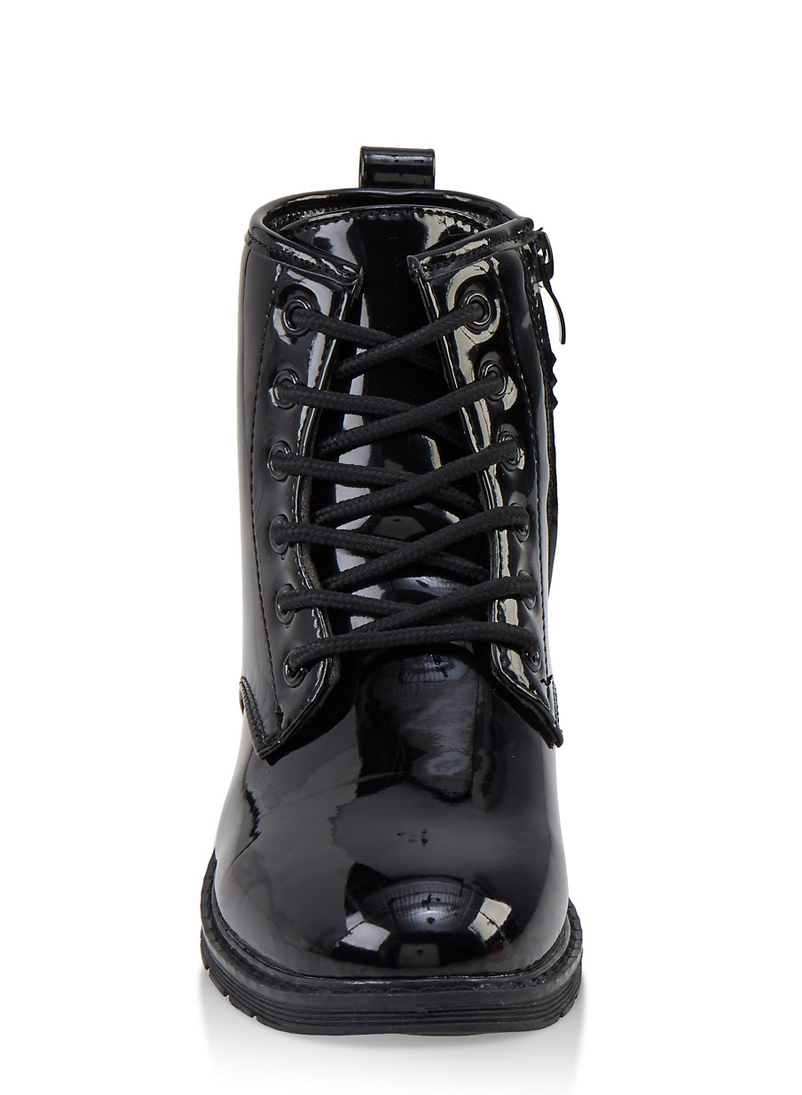 patent leather boots for girls