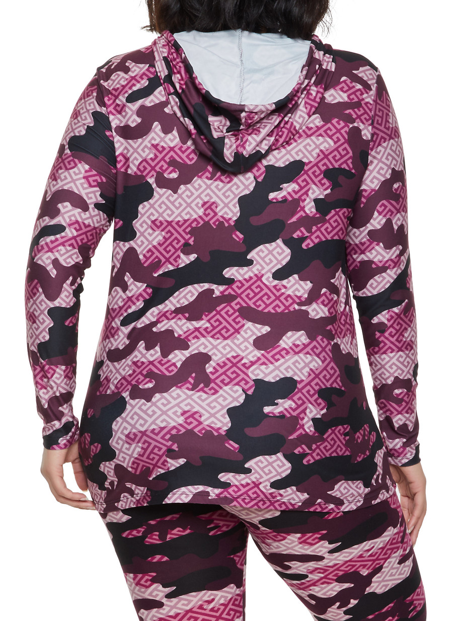 plus size pink camo clothing