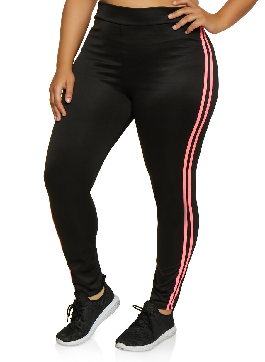 Plus Size Varsity Stripe Track Pants