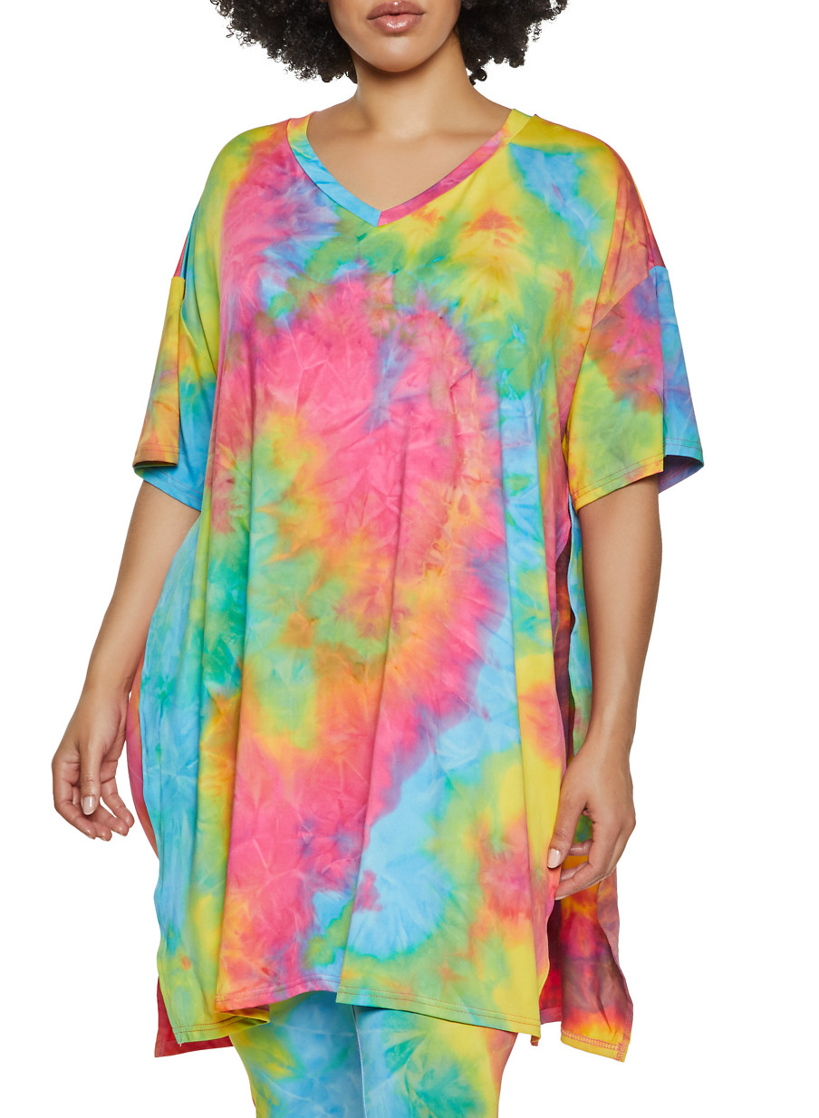 plus size tie dye