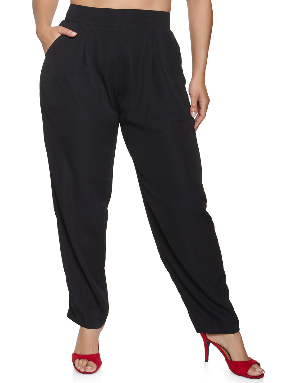 plus size high waisted pants