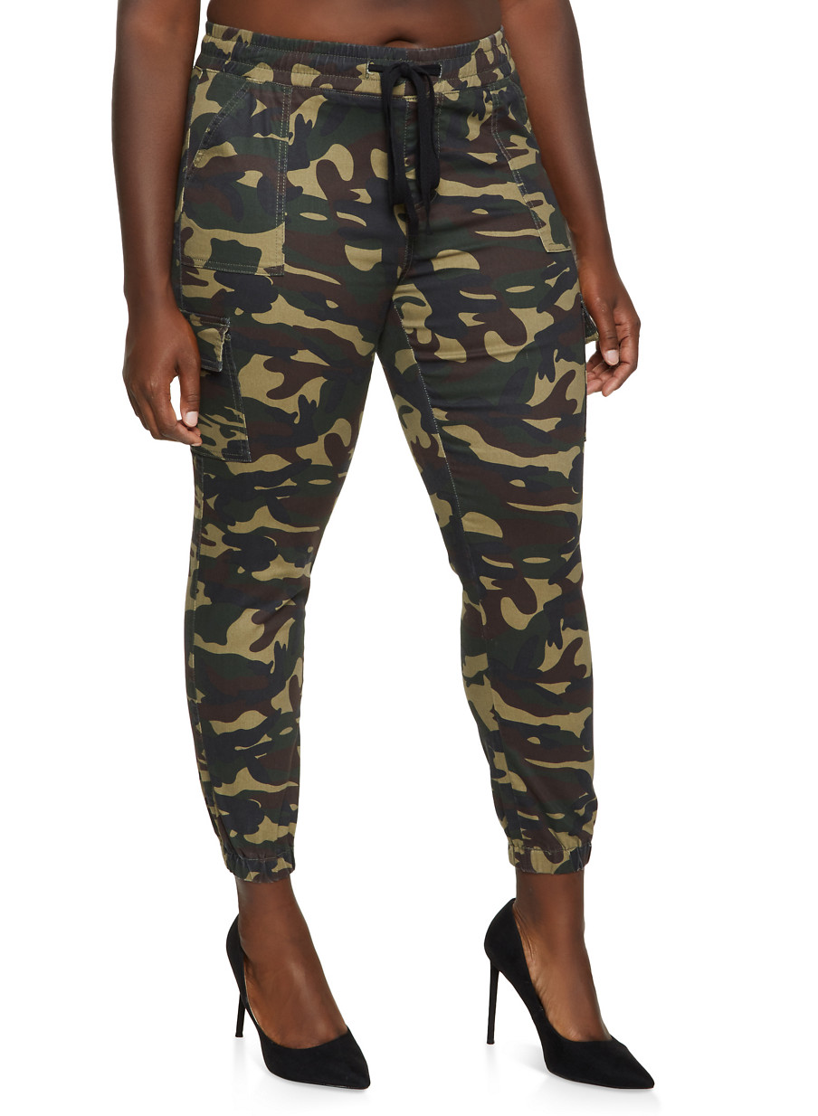 plus size cargo joggers