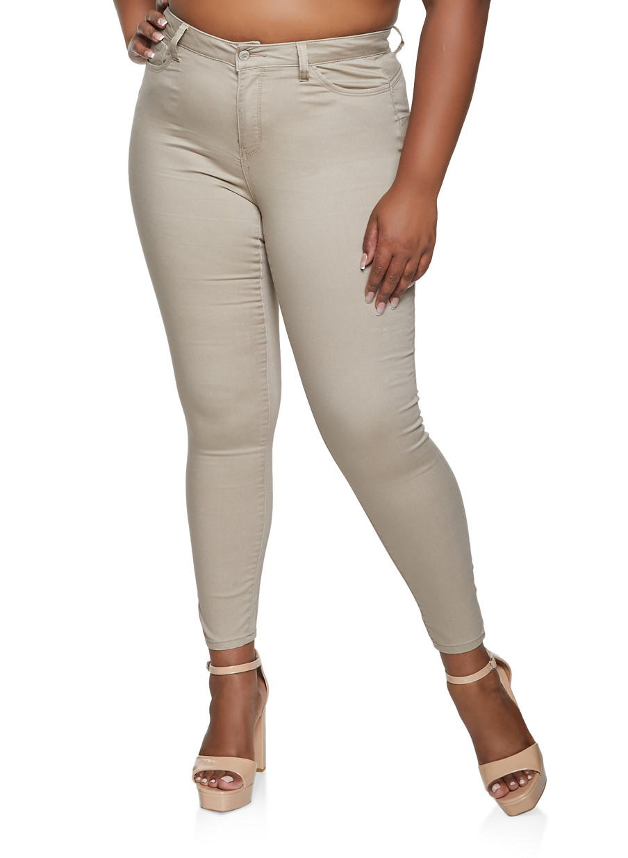 plus size colored jeans