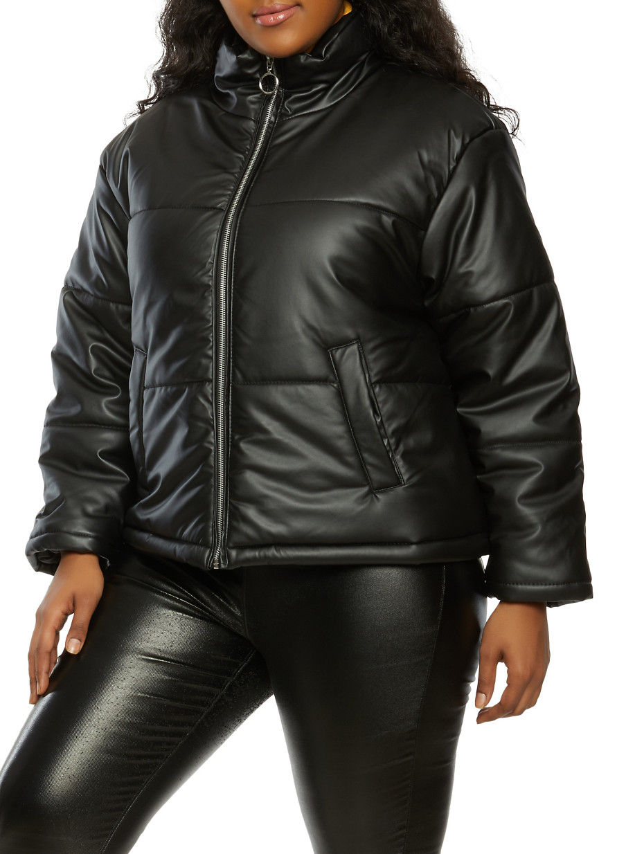 cheap plus size puffer coats