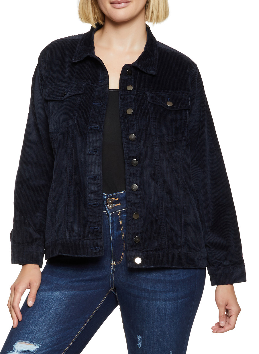 plus size corduroy jacket