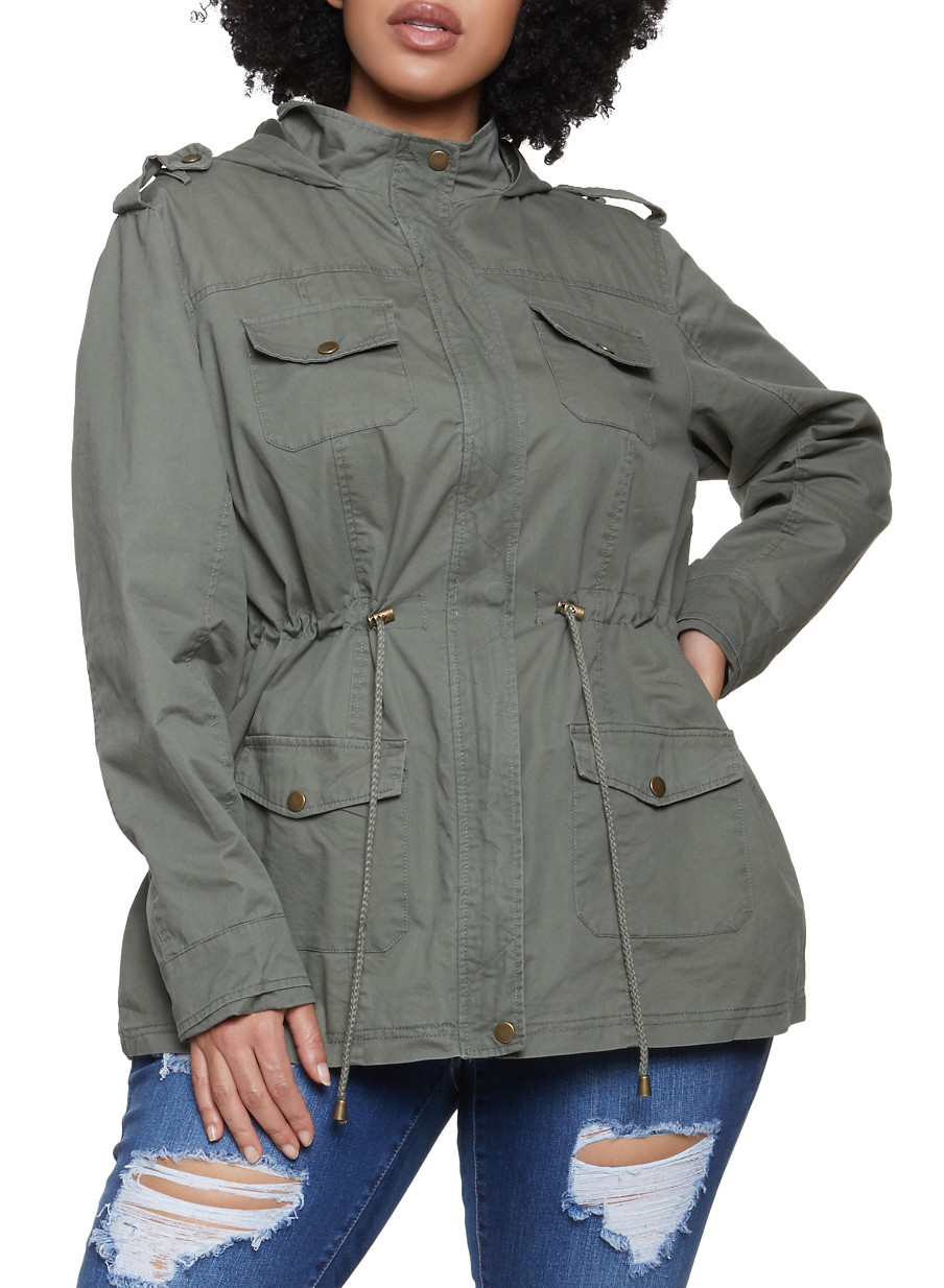 plus size anorak jacket