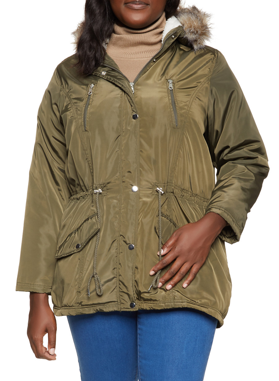 plus size anorak jacket