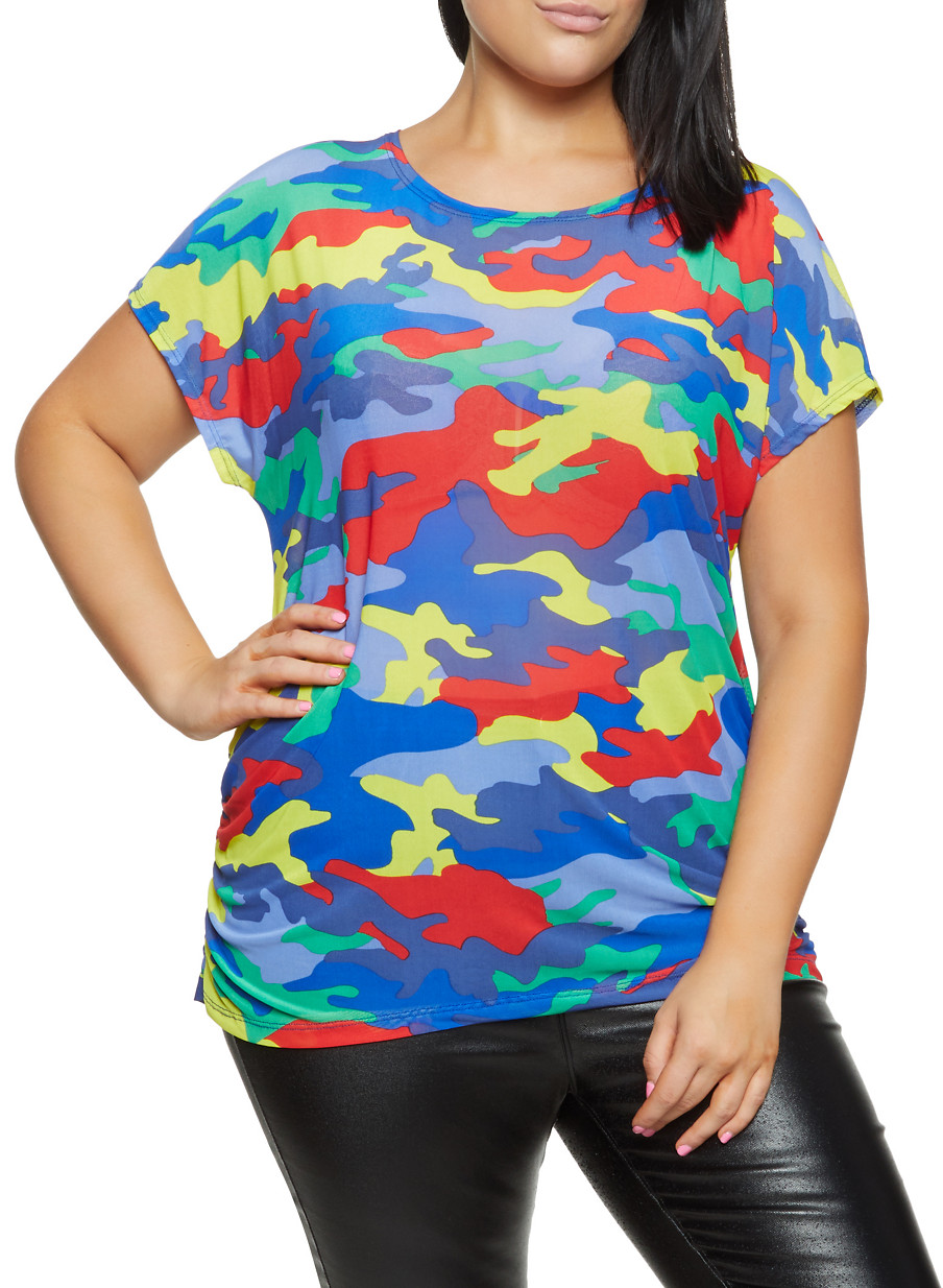 plus size camo shirt