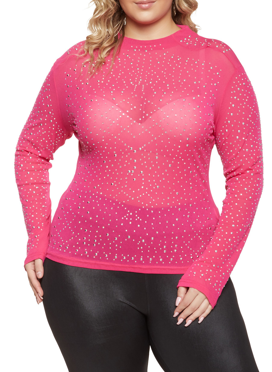 studded mesh top