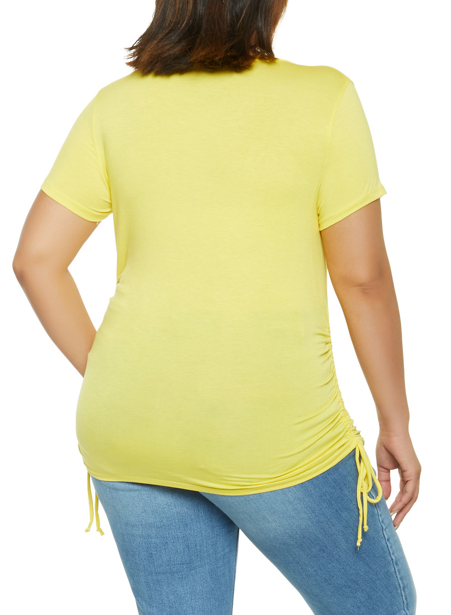 ruched plus size tops